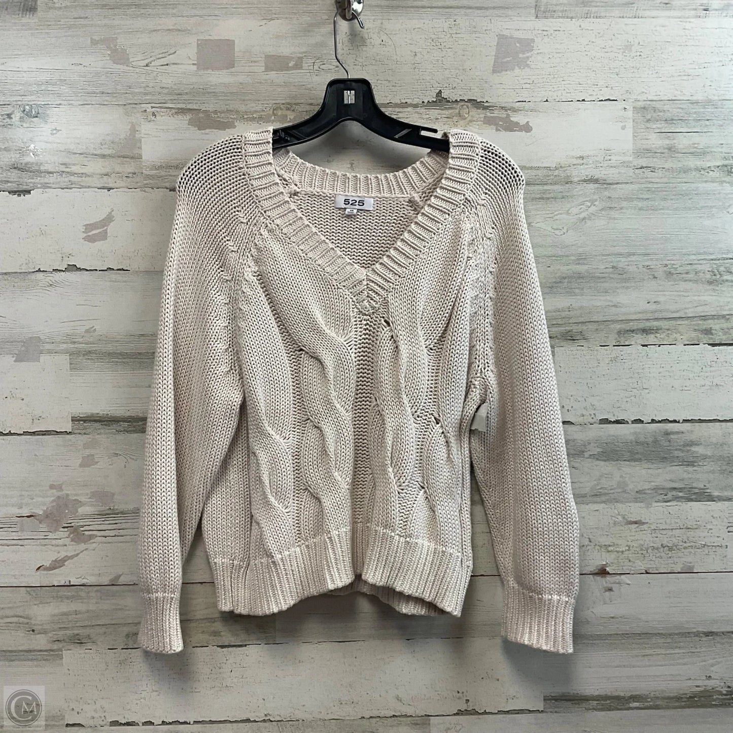 Sweater By 525 In Cream, Size: Xs