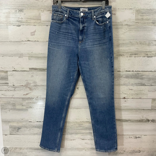 Jeans Straight By Paige In Blue Denim, Size: 12