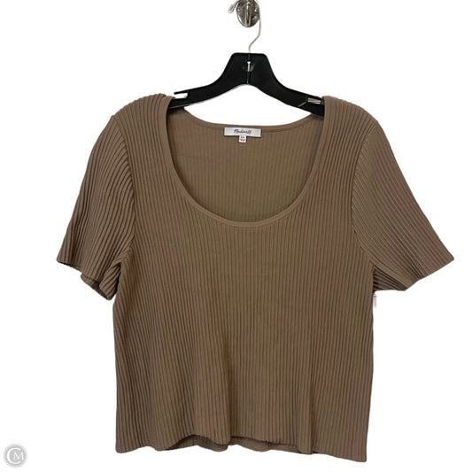 Top Short Sleeve By Madewell In Brown, Size: Xxl