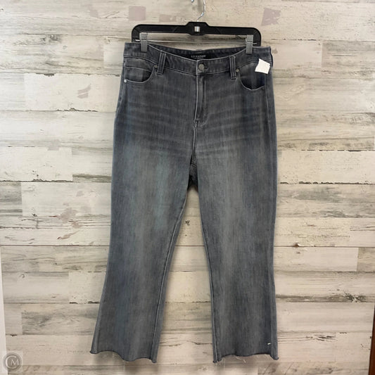 Jeans Wide Leg By Liverpool In Black Denim, Size: 12