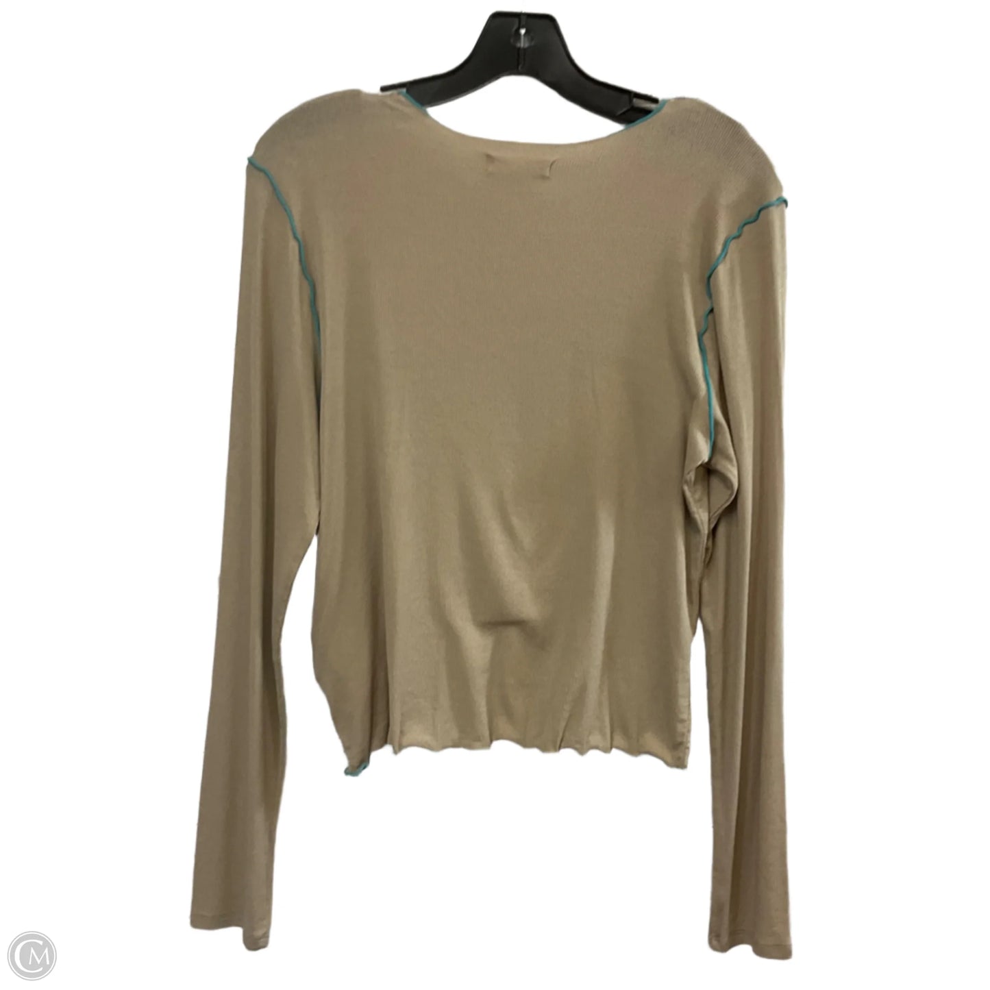 Top Long Sleeve Basic By Madewell In Tan, Size: M