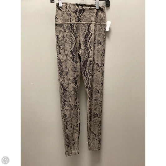 Athletic Leggings By Alo In Snakeskin Print, Size: S