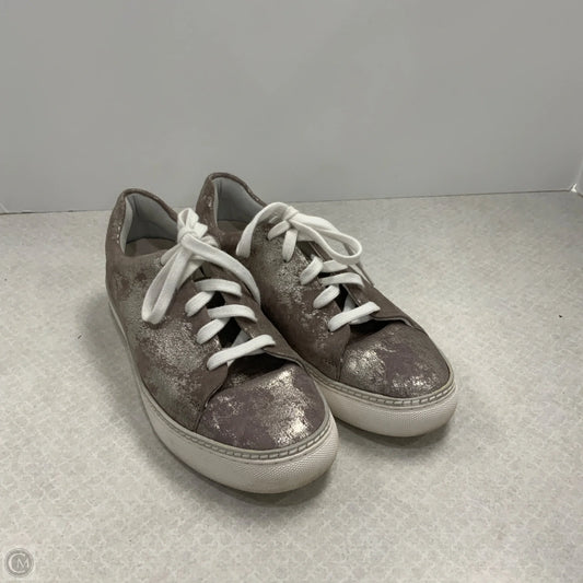 Shoes Sneakers By Johnston & Murphy In Silver, Size: 8
