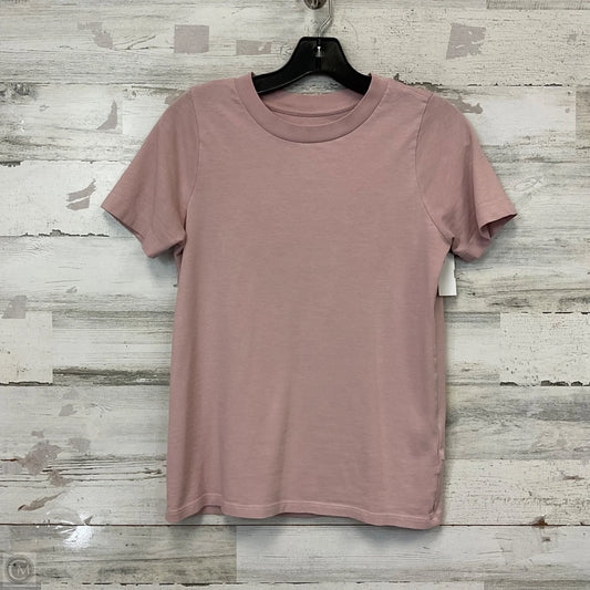 Top Short Sleeve Basic By Madewell In Pink, Size: Xs