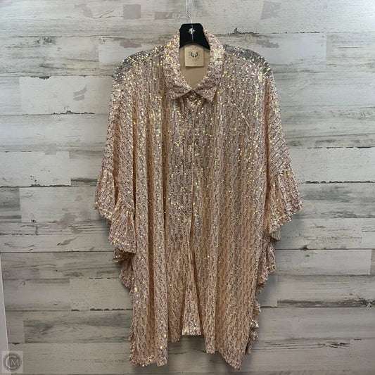 Blouse Short Sleeve By Fantastic Fawn In Pink, Size: L
