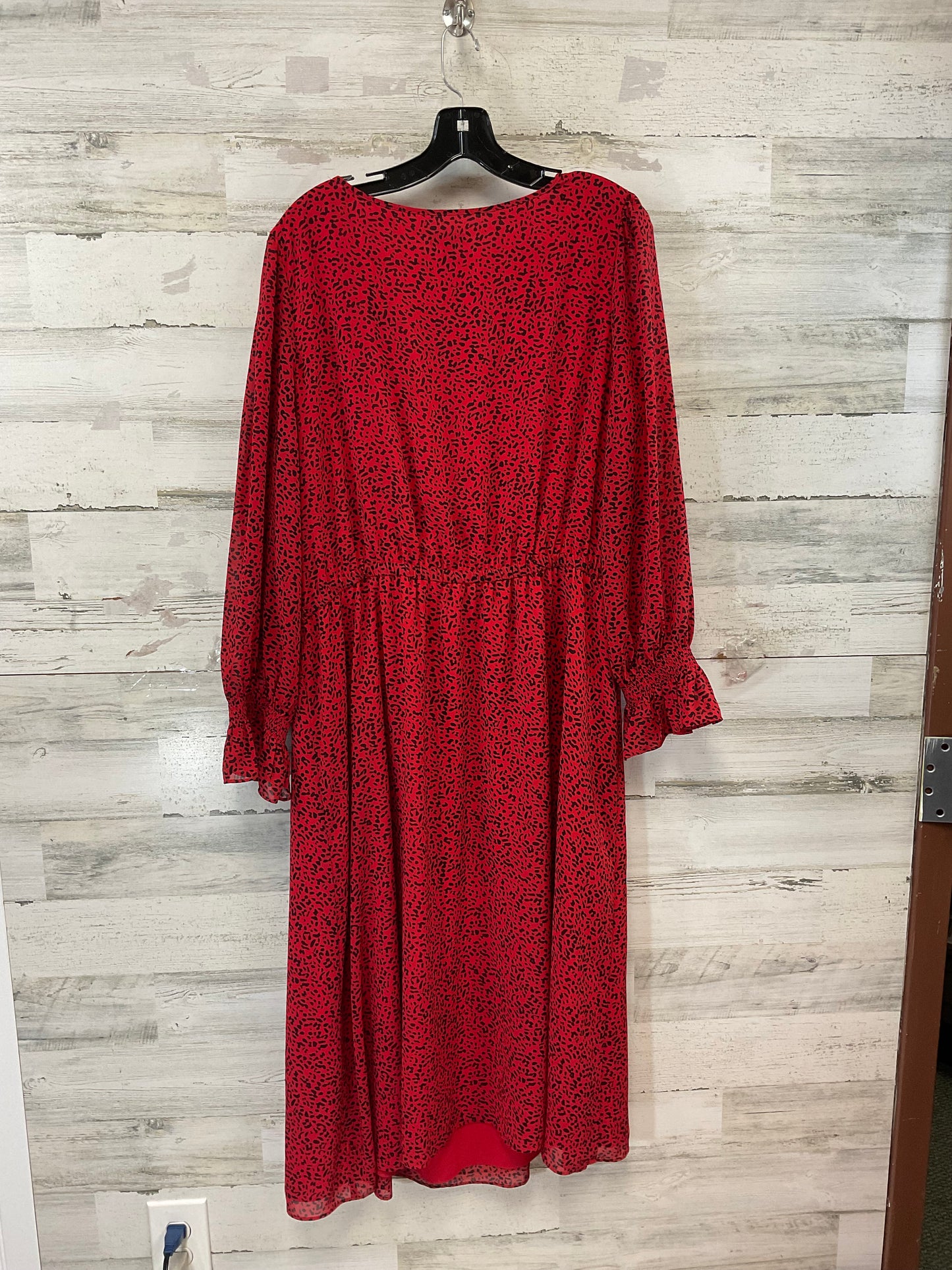 Dress Casual Midi By Talbots In Red, Size: Xl