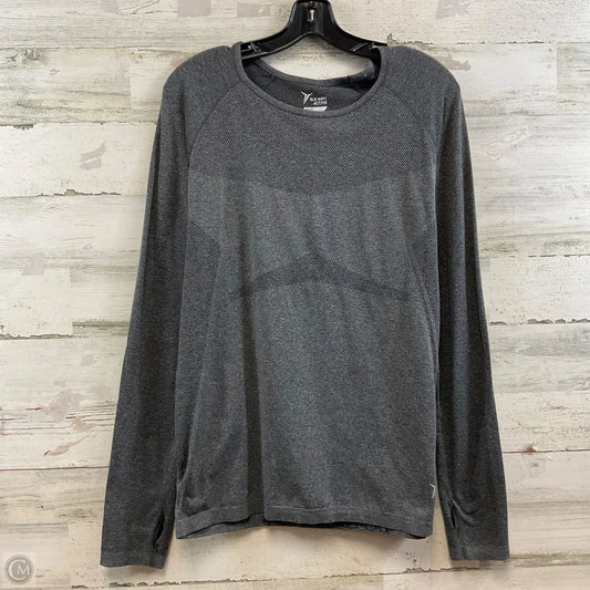 Athletic Top Long Sleeve Crewneck By Old Navy In Grey, Size: Xl