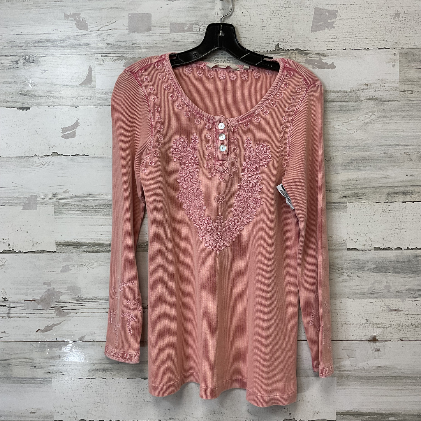 Blouse Long Sleeve By Soft Surroundings In Pink, Size: S