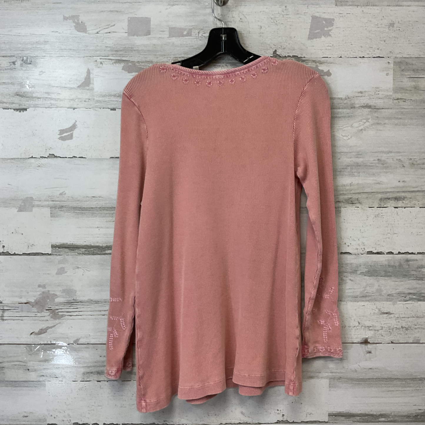 Blouse Long Sleeve By Soft Surroundings In Pink, Size: S