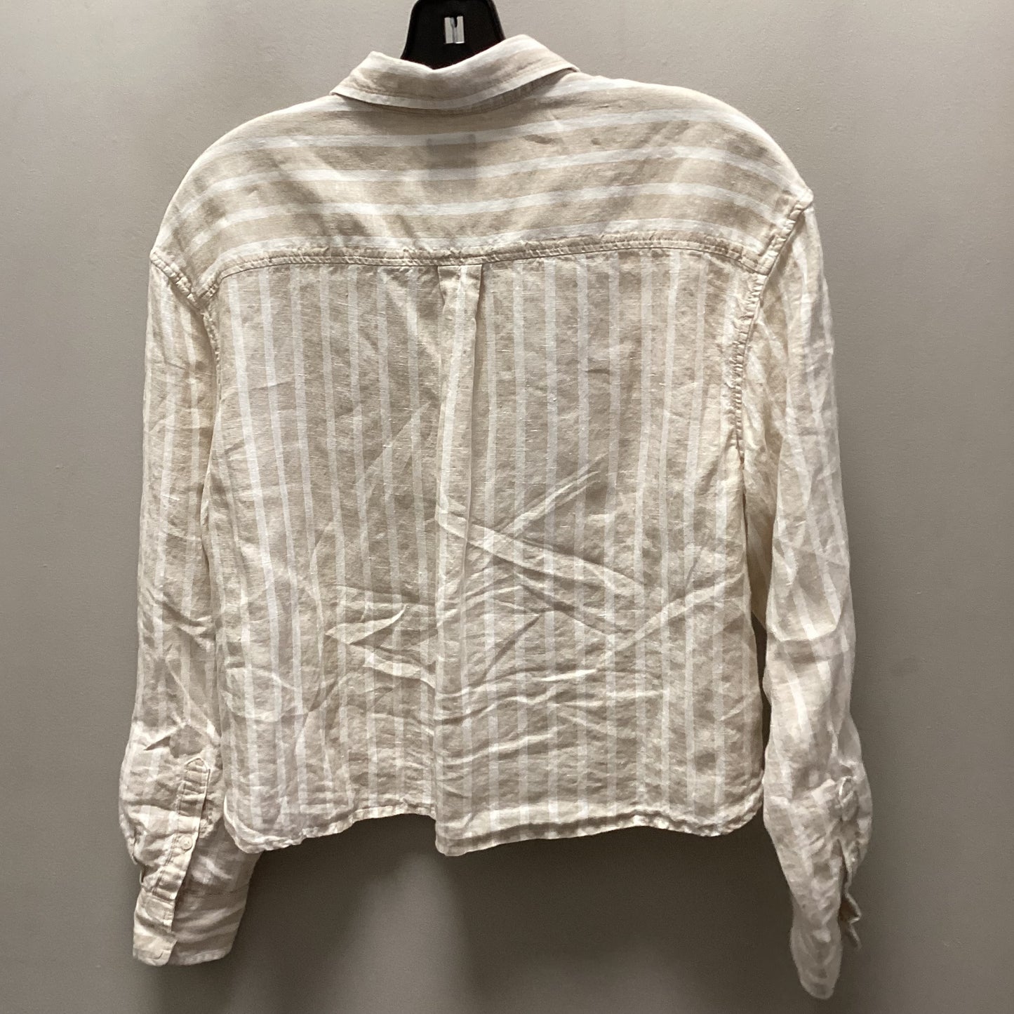 Blouse Long Sleeve By Gap In Cream, Size: S