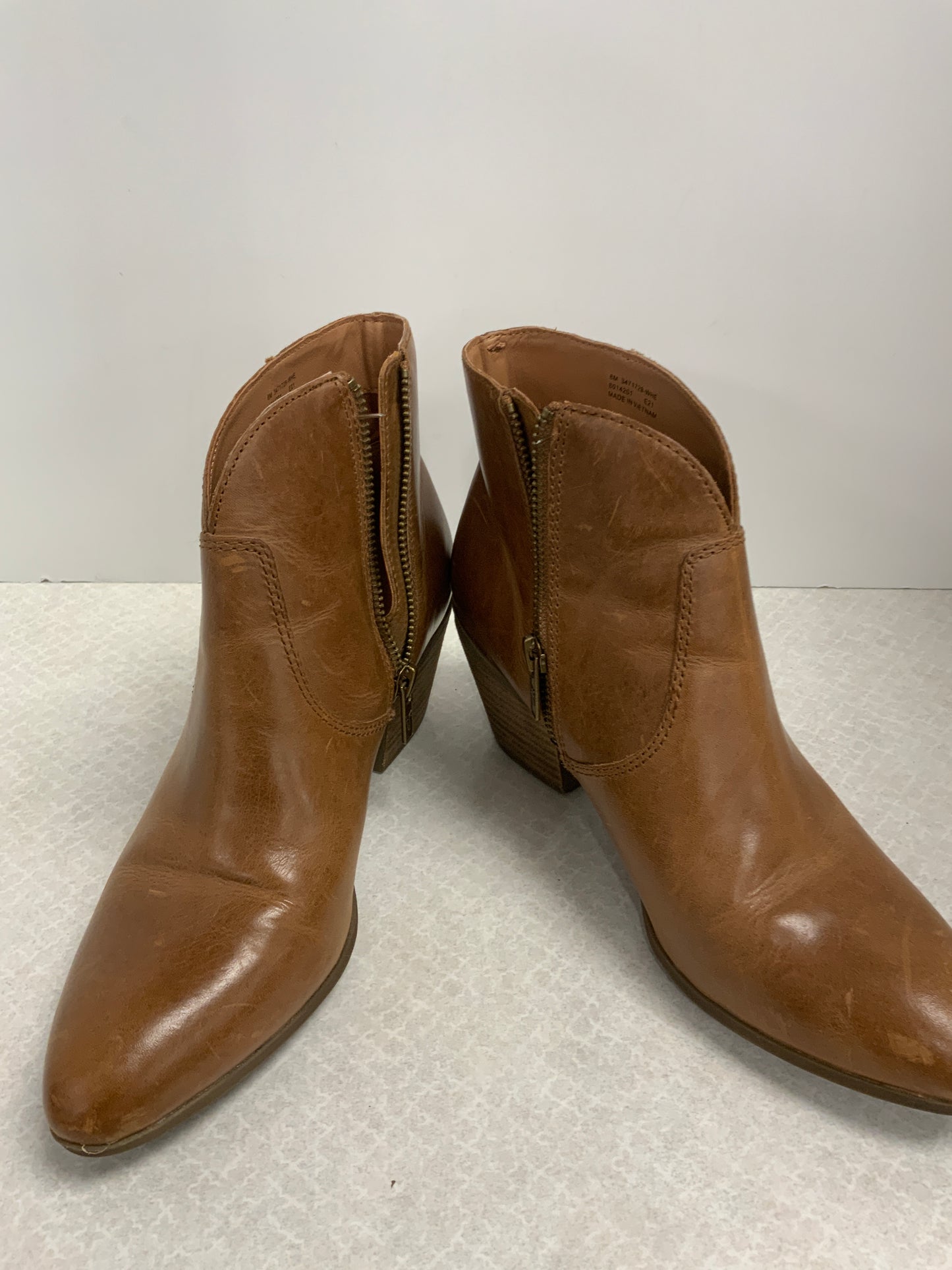 Boots Ankle Heels By Frye In Brown, Size: 8