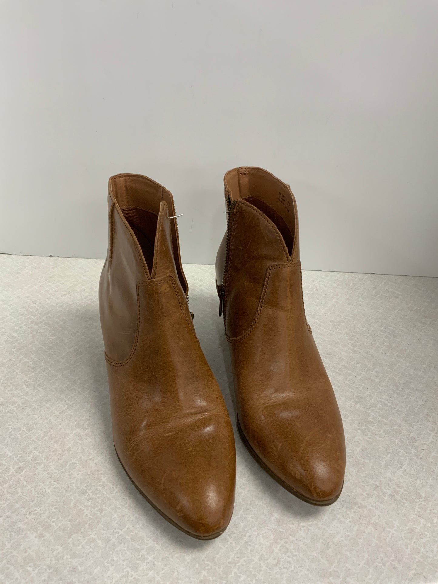 Boots Ankle Heels By Frye In Brown, Size: 8