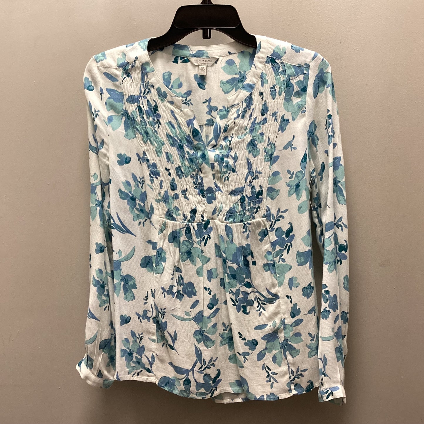 Top Long Sleeve By Lucky Brand In Blue, Size: S