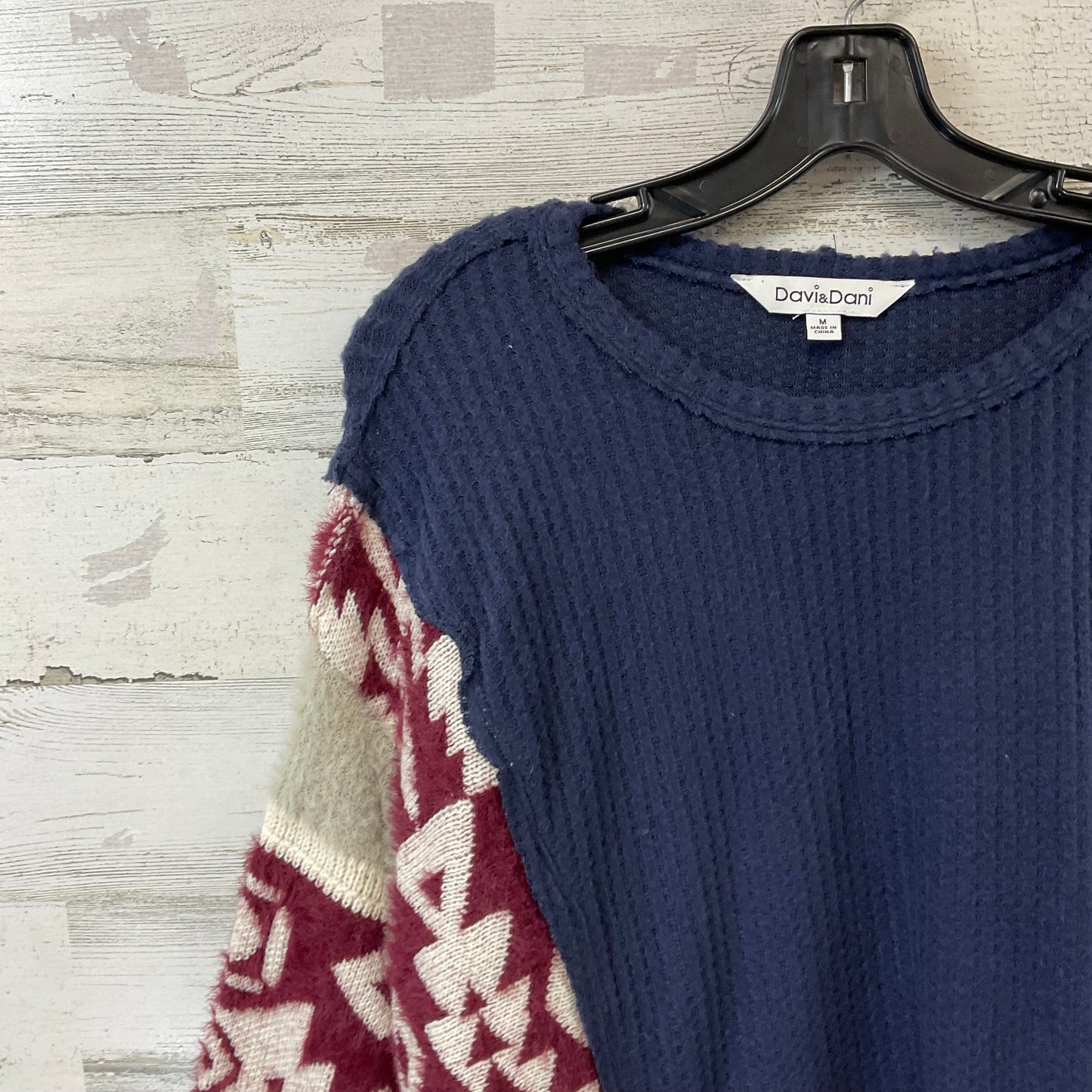 Sweater By Davi & Dani In Blue & Red, Size: M