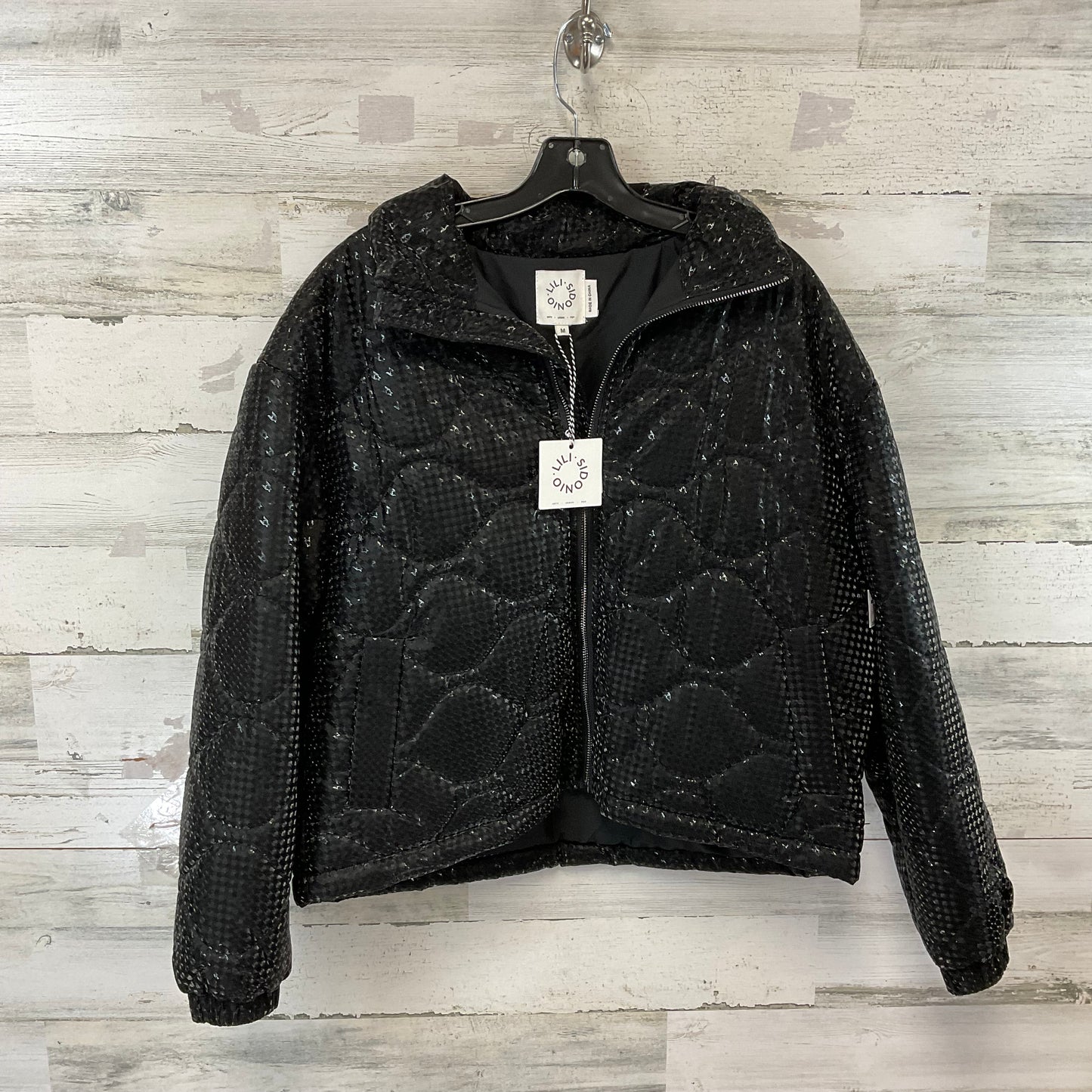 Jacket Puffer & Quilted By Lili Sidonio In Black, Size: M