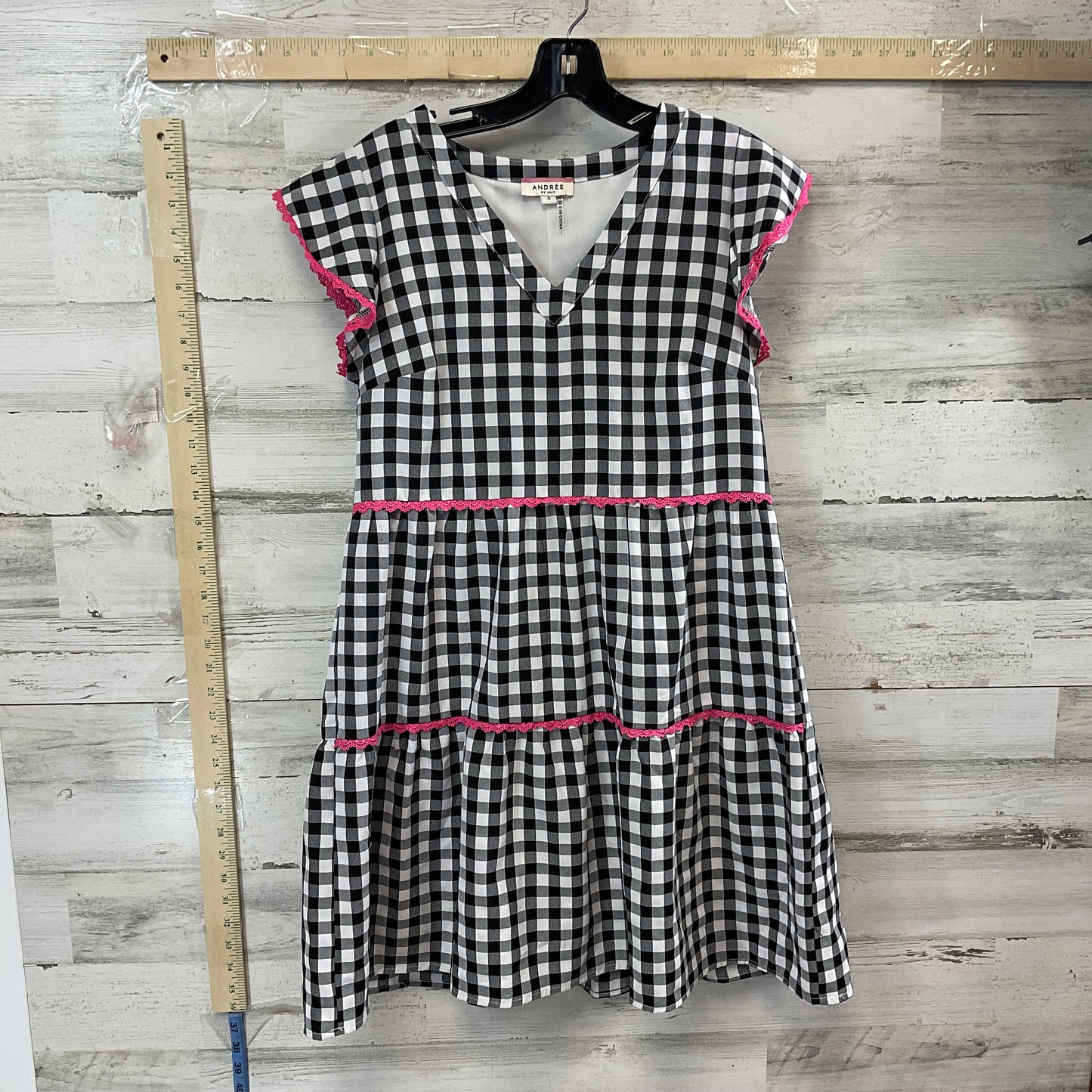 Black & White Dress Casual Short Andree By Unit, Size S