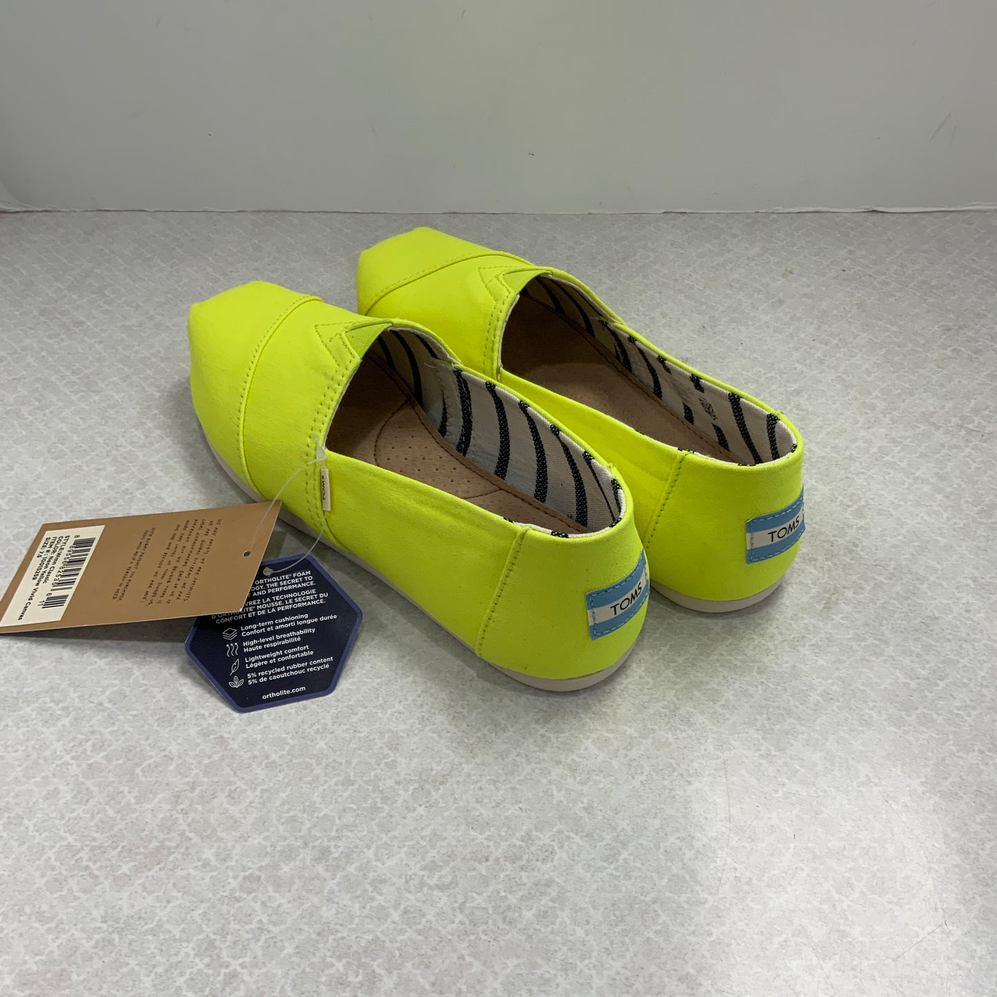 Yellow Shoes Flats Toms, Size 7.5