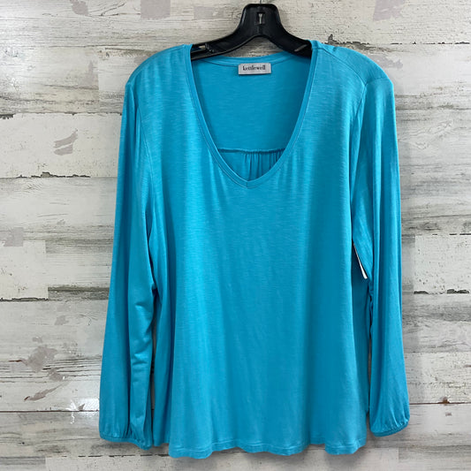 Top 3/4 Sleeve Basic By Kettlewell In Blue, Size: L