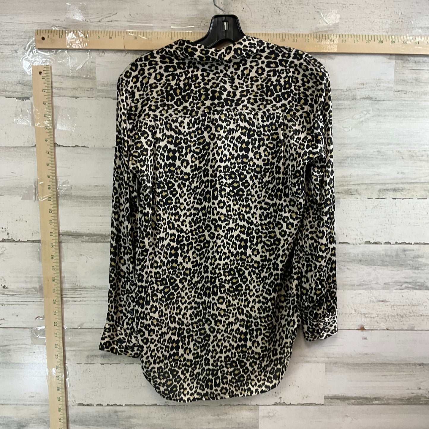 Animal Print Blouse Long Sleeve Equipment, Size Xs