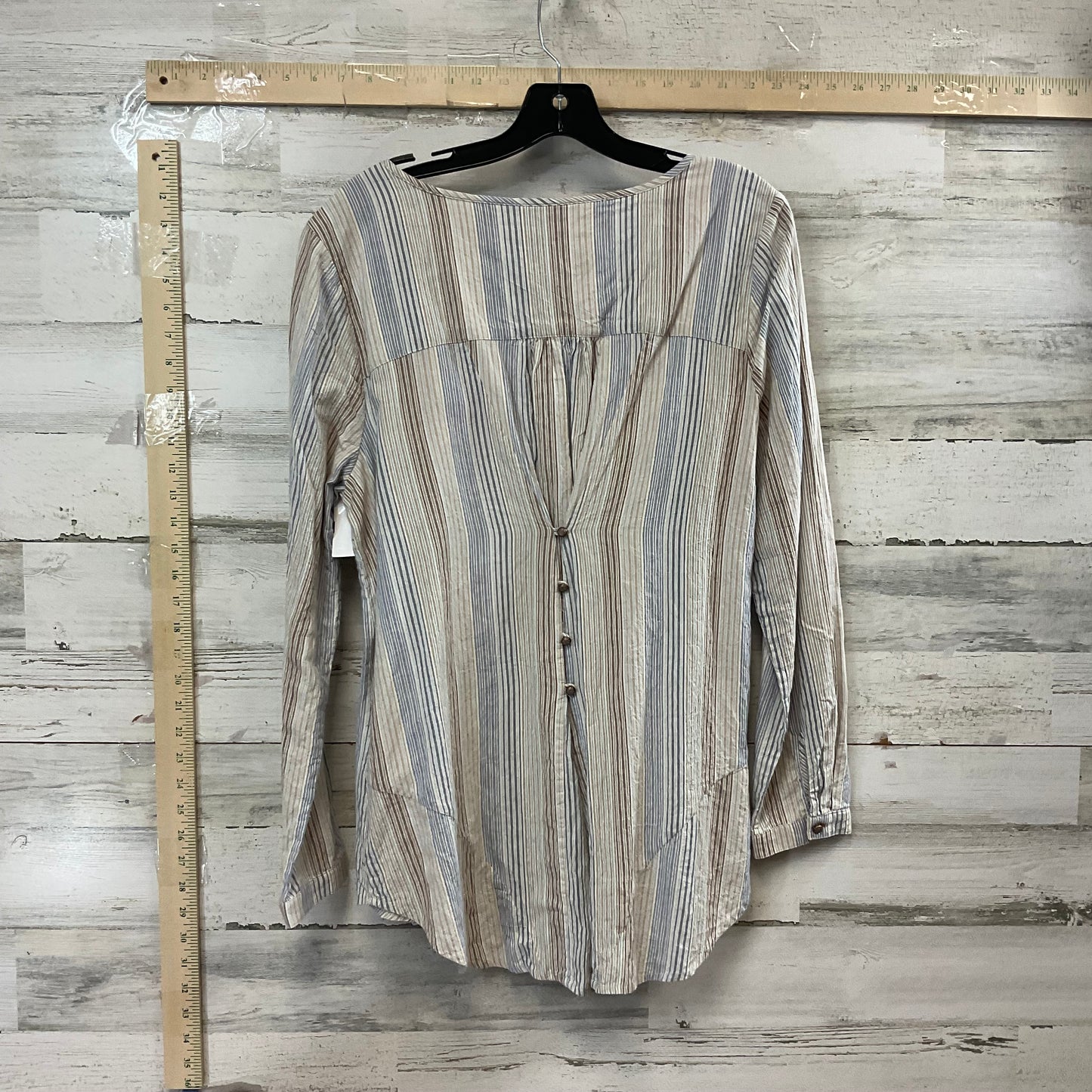 Brown Blouse Long Sleeve Soft Surroundings, Size L