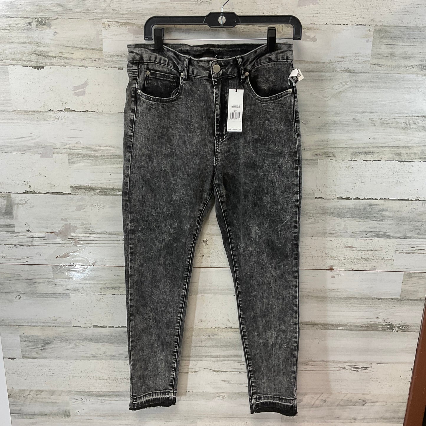 Jeans Skinny By Dex In Black Denim, Size: 10