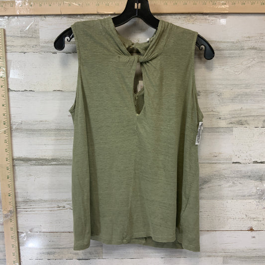 Green Top Sleeveless 120% Lino, Size Xs