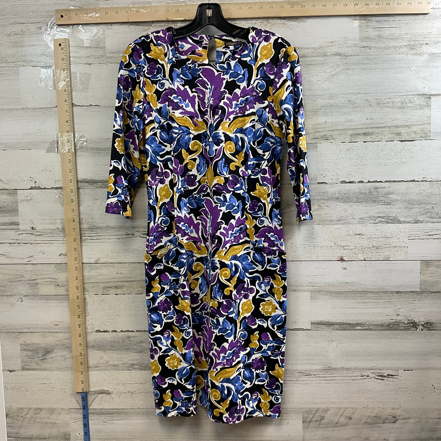 Purple & Yellow Dress Work J Mclaughlin, Size S