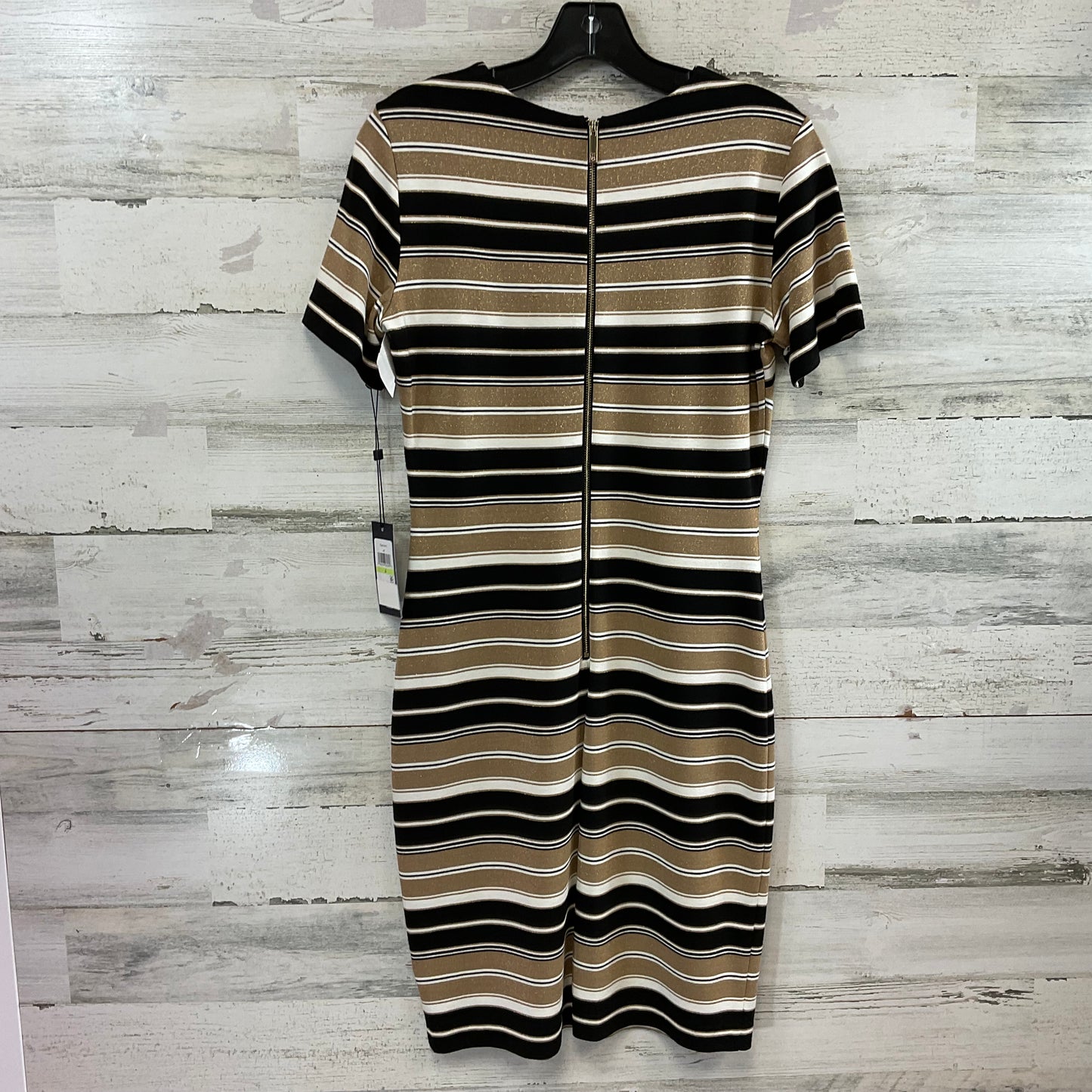 Dress Work By Tommy Hilfiger In Black & Gold, Size: S