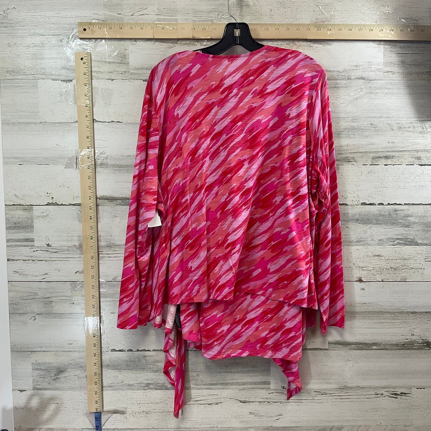 Top 2pc Long Sleeve By Belle By Kim Gravel In Pink, Size: Xl