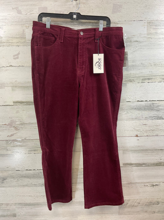 Pants Corduroy By Jordache In Red, Size: 16