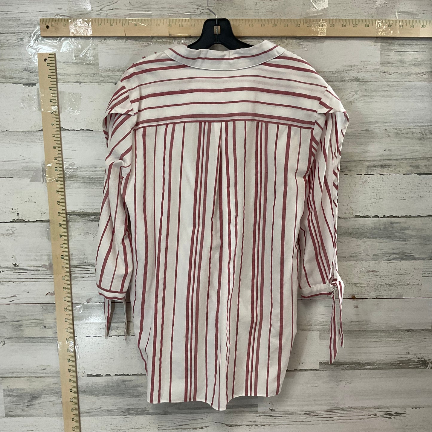 Red & White Blouse 3/4 Sleeve HOPELY, Size S