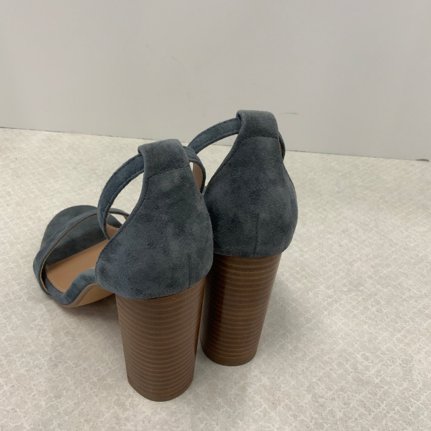 Sandals Heels Block By Steve Madden In Grey, Size: 8.5