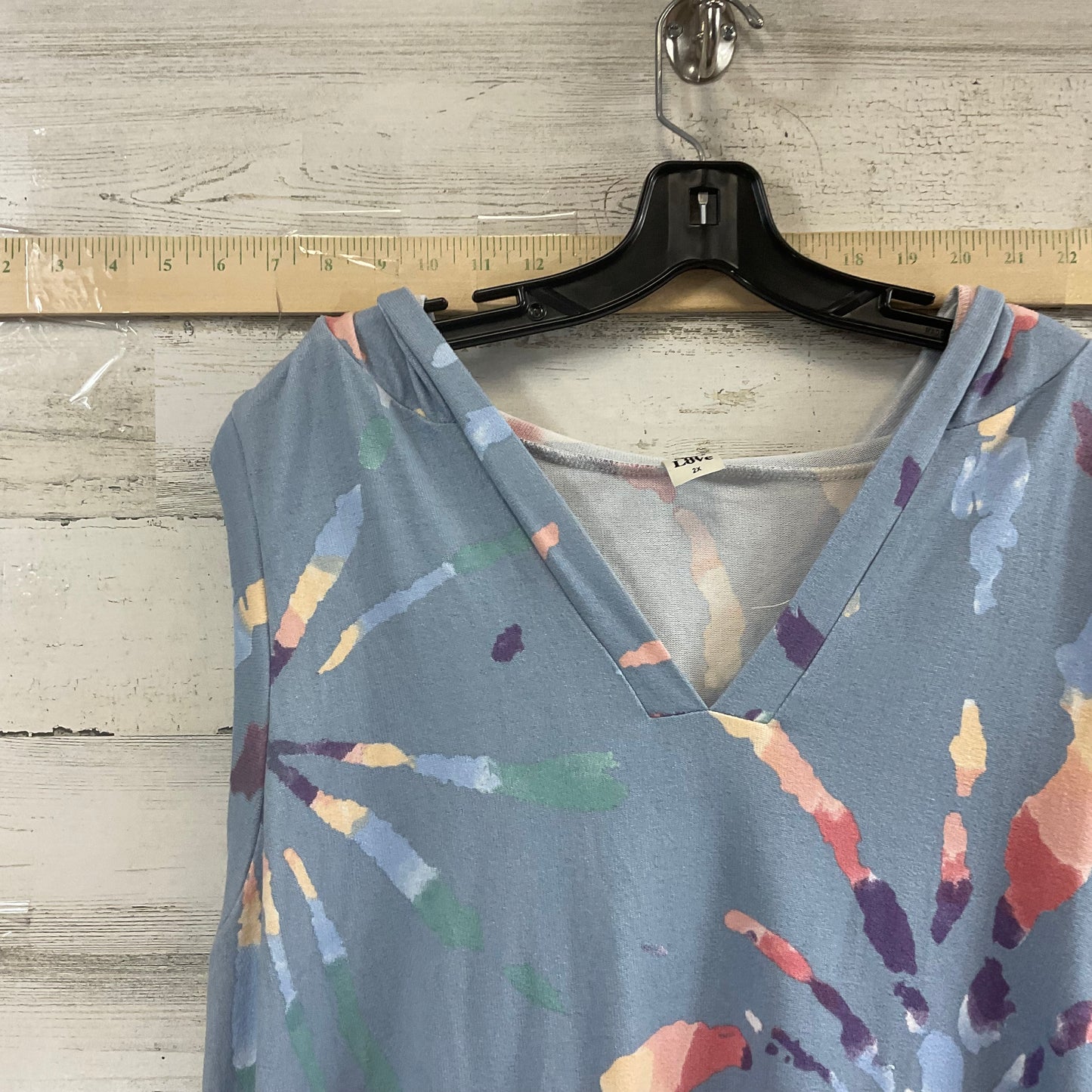 Blue Top Sleeveless Sew In Love, Size 2x