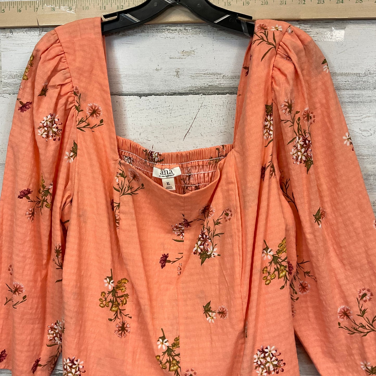 Top 3/4 Sleeve By Ana In Orange, Size: Xl