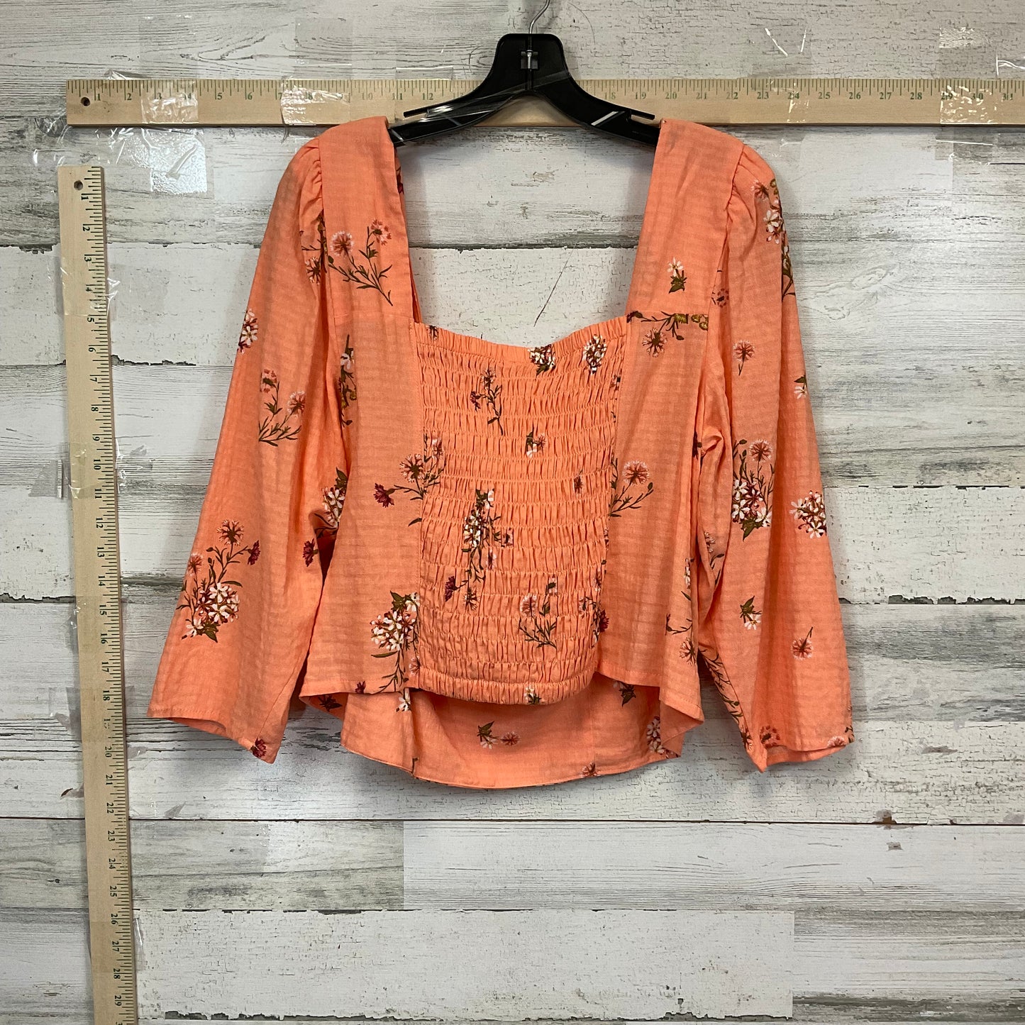 Top 3/4 Sleeve By Ana In Orange, Size: Xl