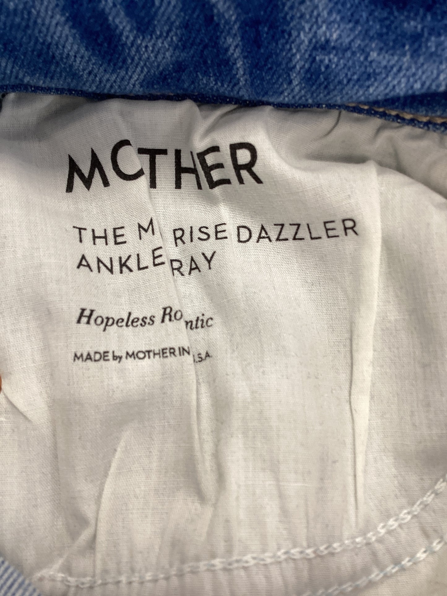 Jeans Straight By Mother In Blue Denim, Size: 2