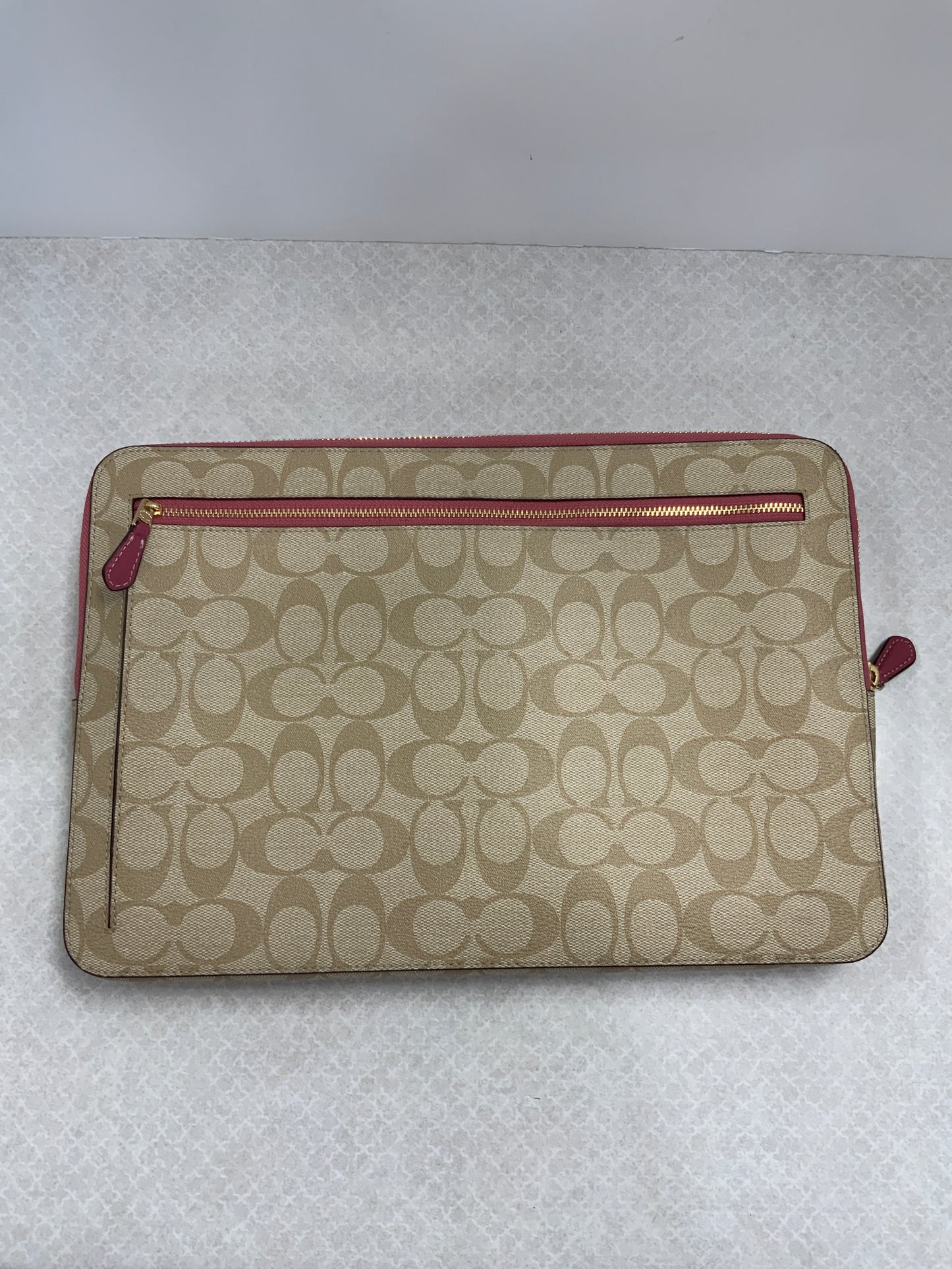 Laptop Sleeve Designer By Coach In Tan, Size:Medium