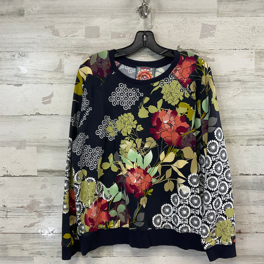 Sweatshirt Crewneck By Johnny Was In Black, Size:L