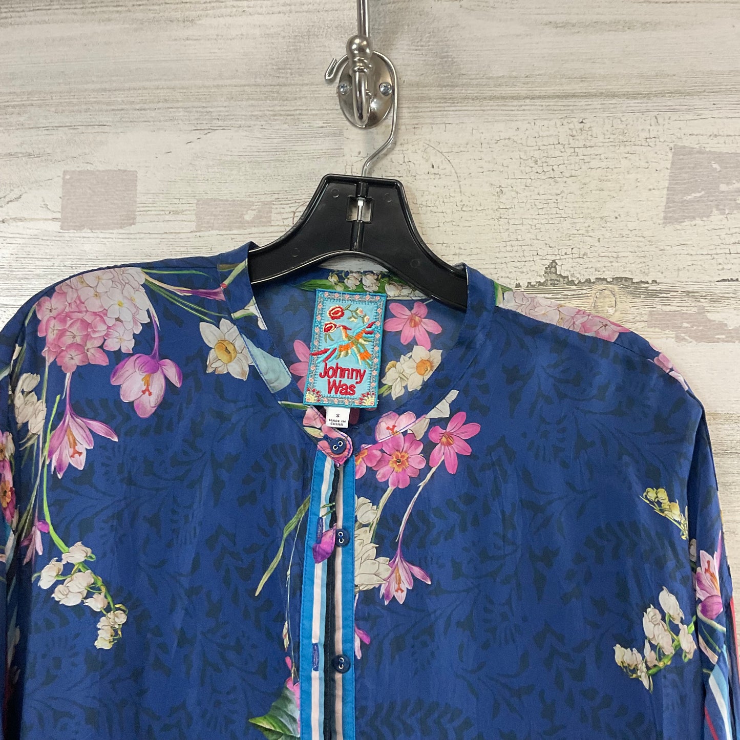 Blouse Ls By Johnny Was In Blue, Size:S