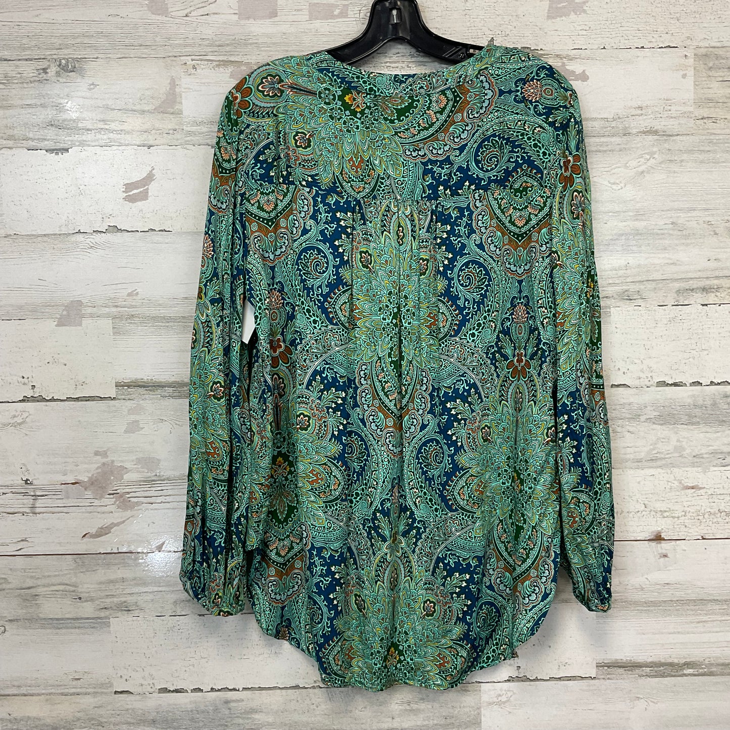 Blouse Ls By Finley In Green, Size:M