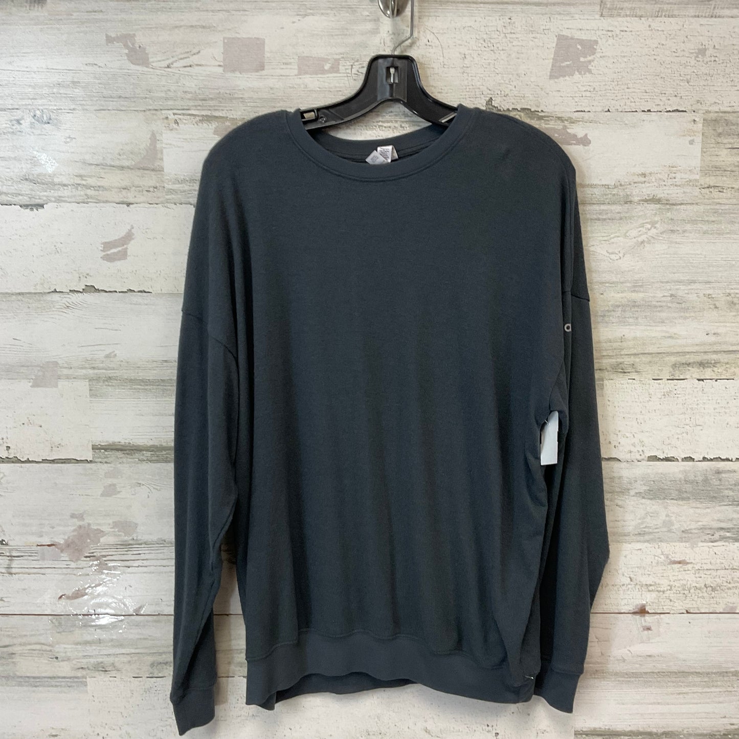 Athletic Top Ls Crewneck By Alo In Grey, Size:M