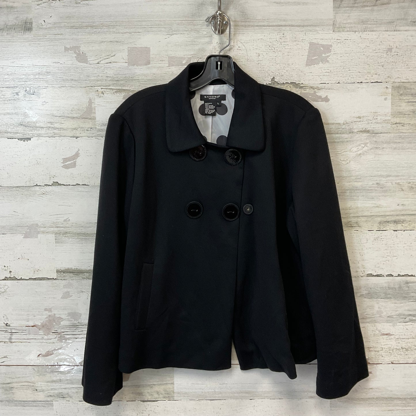 Jacket Designer By Sandro In Black, Size:L