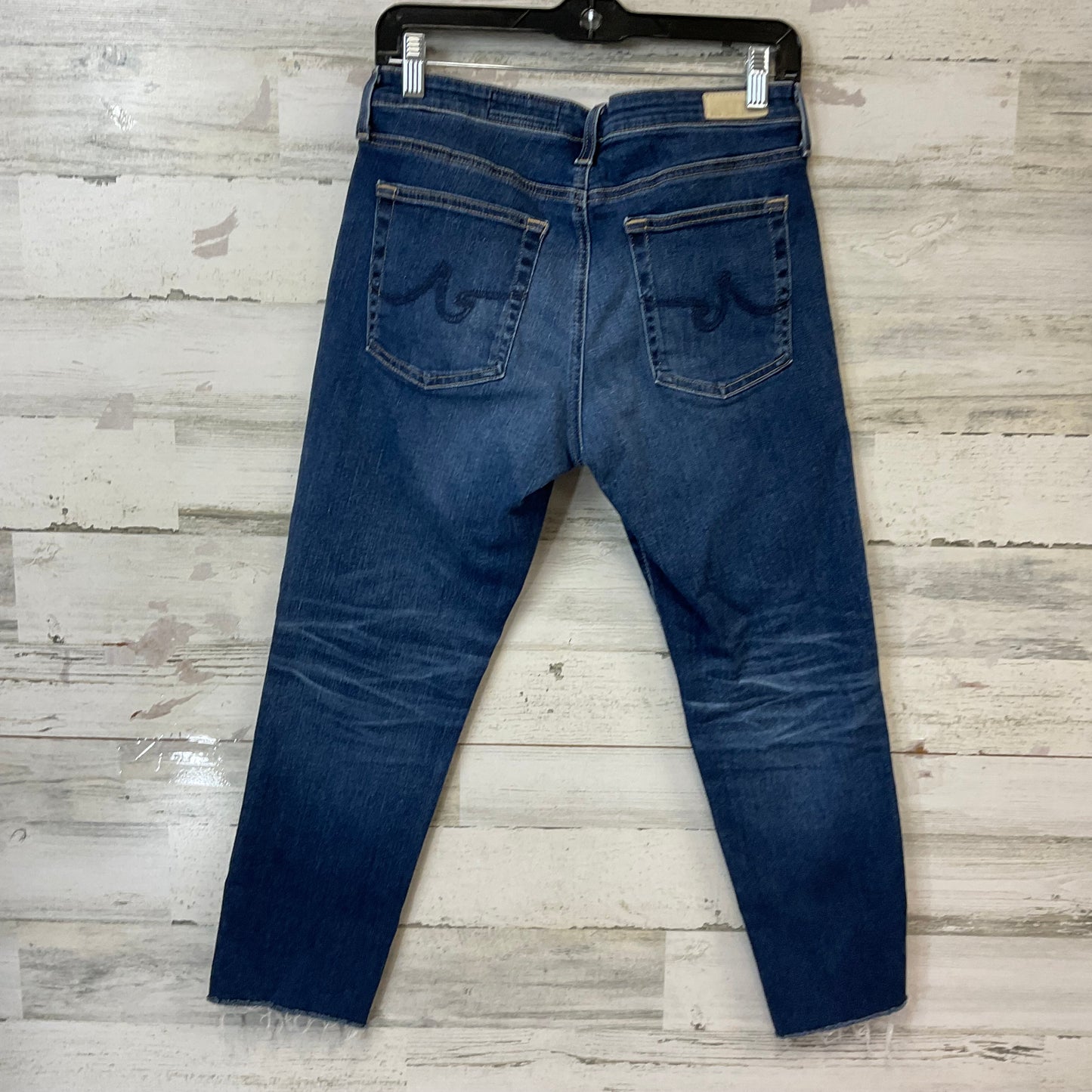 Jeans Cropped By Adriano Goldschmied In Blue Denim, Size:10